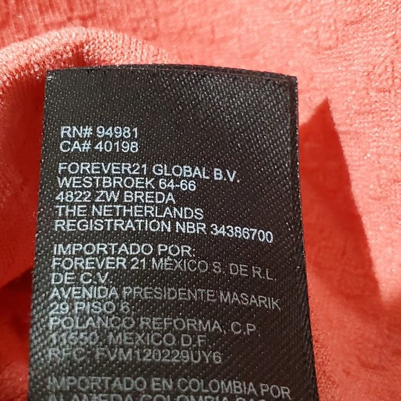 FOREVER 21+ Salmon Top Peplum Flared Square Neck Short-Sleeve Blouse, Size 1X - Picture 7 of 8